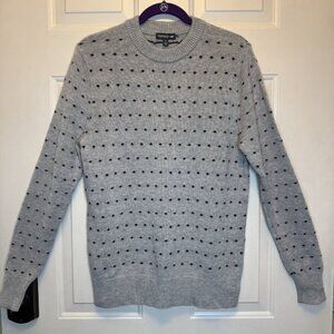 Toad&Co Cazadero Crew Sweater Heather Grey Birdseye Pattern Men's Sz S